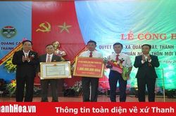 Xã Quảng Cát (TP Thanh Hóa) đón Bằng công nhận xã đạt chuẩn nông thôn mới