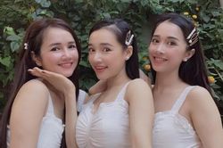 3 chị em Nhã Phương cùng đọ sắc trong một khung hình với trang phục và phụ kiện giống nhau