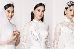 Hoa hậu Tiểu Vy hóa cô dâu e ấp với áo dài