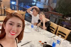 Vợ chồng Trường Giang, Nhã Phương đi ăn cùng Thúy Ngân