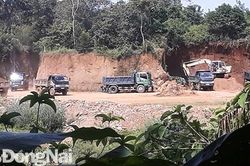 Ngang nhiên khai thác đất trái phép