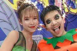 Vợ chồng Khởi My hóa trang vui nhộn dịp Halloween