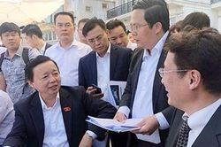Bộ trưởng Trần Hồng Hà thị sát, đánh giá khu thí điểm lọc nước Hồ Tây