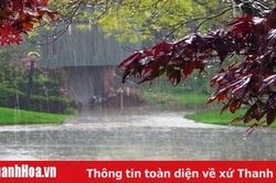 Cảnh báo mưa, mưa to và dông ở Thanh Hóa