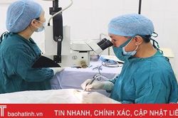 BVĐK TP Hà Tĩnh phẫu thuật mắt bằng phương pháp phaco cho 16 bệnh nhân đầu tiên
