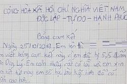 Học sinh lớp 6 phải xin lỗi và cam kết tiến bộ hơn vì điểm kiểm tra thấp khiến nhiều phụ huynh bức xúc