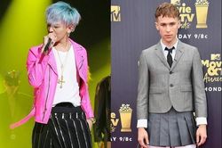 G-Dragon và nhiều sao nam không ngại mặc váy xuống phố