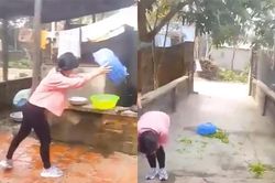 Trổ tài vẩy rau, cô gái nhận cái kết 'hết hồn chim én'