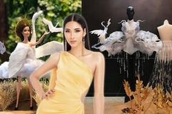Trang phục dân tộc 'Cò' dành cho Hoàng Thùy hoàn thành: Có cả hiệu ứng mưa rơi lẫn 'cò bay' lạ mắt!