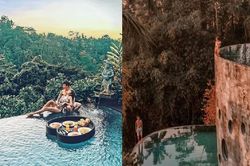 Khoe hình sống ảo tại Bali, vợ chồng đại gia Minh Nhựa khiến người sợ độ cao 'khóc thét' khi xem ảnh