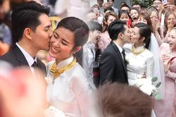 Ngày đôi ta là của nhau: Đông Nhi - Ông Cao Thắng cười tít mắt, liên tục hôn nhau trong đám cưới