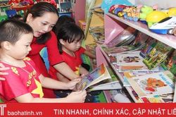 Trường mầm non đầu tiên ở Hà Tĩnh đưa thư viện vào dạy học