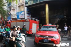 Cháy lớn cửa hàng phân phối gạch, thiết bị vệ sinh tại phố An Trạch
