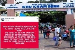 Trẻ sơ sinh tử vong sau 10 tiếng 'đẻ rơi' tại nhà