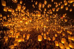 Thái Lan: Lung linh lễ hội thả đèn trời ở Chiang Mai