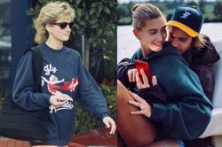 Hailey Bieber nhiều lần bị bắt gặp mặc đồ giống Công nương Diana