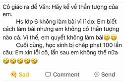 Học sinh bị chép phạt 100 lần vì từ chối làm bài văn tả thần tượng: Bất lực hay bạo lực?