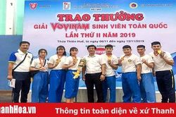 Thanh Hóa xếp thứ 3 toàn đoàn tại giải vovinam sinh viên toàn quốc 2019