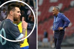 Thua Argentina, HLV Brazil nổi giận vì bị Messi bắt 'câm miệng'