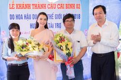 Hoa hậu Huỳnh Vy bỏ tiền túi và kêu gọi quyên góp gần 300 triệu đồng xây cầu