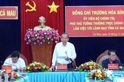 Phó Thủ tướng Trương Hòa Bình làm việc tại Cà Mau