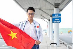 Mặc sơ mi trắng điển trai như soái ca, đại diện Việt lên đường dự thi Mister Universe Tourism 2019