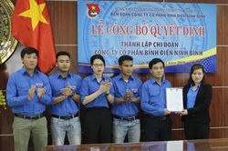 Công bố Quyết định thành lập Chi đoàn Công ty Cổ phần Bình Điền Ninh Bình