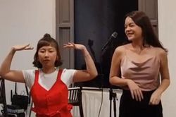 Phạm Quỳnh Anh cực dễ thương khi nhảy cùng Trang Hý