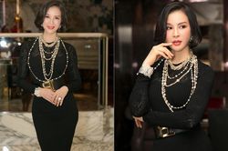 MC Thanh Mai mặc váy bó sát khoe đường cong quyến rũ ở tuổi 46