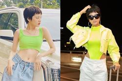 Diện đồ xanh nõn chuối: Bảo Anh khoe eo thon, H'Hen Niê trông sexy