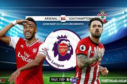 Soi kèo Arsenal đấu với Southampton (22h00 hôm nay). Trực tiếp bóng đá K+, K+PM