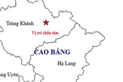 Cao Bằng: Động đất 5,4 độ Richter