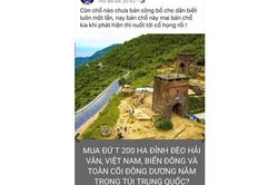 Bác thông tin 200ha đất trên núi Hải Vân rơi vào tay người Trung Quốc