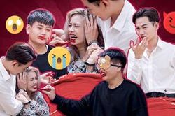 Ali Hoàng Dương - Khoa Nguyễn - Fung La bất chấp hình tượng, 'hại bạn' nhiệt tình với thử thách 'bịt mắt tô son'