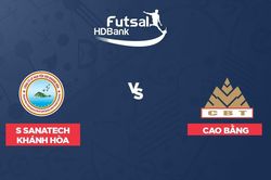Trực tiếp Futsal HDBank Cúp Quốc gia: S.Sanatech Khánh Hòa vs Cao Bằng