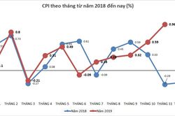CPI tháng 11 tăng đột biến 0,96%