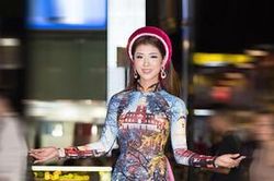 Mấn cách điệu ngọt ngào là xu hướng hot của áo dài Tết Canh Tý