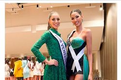 Hoàng Thùy lên đồ sexy, 'chặt chém' cả thí sinh 'cường quốc Hoa hậu' Venezuela