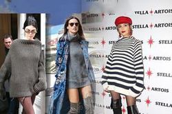 Áo len trở nên cực hot qua tài mix style giấu quần của Taylor Swift, Kendall Jenner
