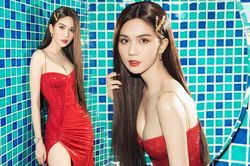 Ngọc Trinh lại 'thiêu đốt' ánh nhìn với váy bó sát trễ ngực