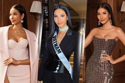 Bỏ váy đầm, Hoàng Thùy lần đầu diện suit đen kín đáo: Chuẩn style vòng Interview Miss Universe?