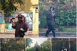 Cơ quan công an tiếp tục theo dõi và xác minh người mặc đồ đen, bôi mặt đen đi ăn xin