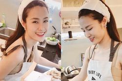 Đông Nhi tự tay vào bếp trổ tài nấu ăn cho Ông Cao Thắng, dân tình liền trầm trồ khen ngợi 'chuẩn vợ người ta'