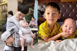 Tan chảy với vẻ ngoài cực đáng yêu của hai con trai Trà My Idol