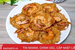 Bánh tôm khoai môn chiên giòn 'gây nghiện' vì quá ngon