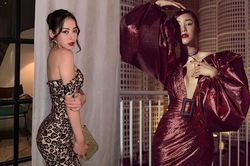 Chi Pu diện đồ da báo khoe body, Salim hở vòng một với váy xẻ sâu