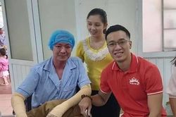 Nạn nhân bỏng lò hơi nung gạch men được cứu sống nhờ sự giúp sức của các nhà hảo tâm