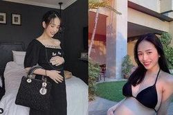 Dù 'bụng to vượt mặt', con gái Minh Nhựa vẫn tự tin đăng ảnh diện bikini nhưng dân tình lại chú ý điều này