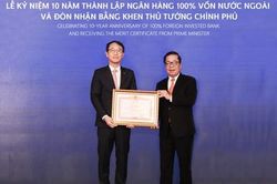 Thủ tướng Chính phủ tặng bằng khen cho ngân hàng Shinhan