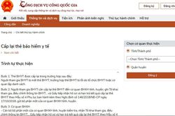 Thẻ bảo hiểm y tế hỏng, mất có thể được cấp lại qua Cổng dịch vụ công quốc gia